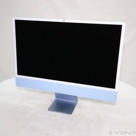 〔中古〕Apple(アップル) iMac 24-inch Mid-2021 MGPK3J／A Apple M1 8コアCPU_8コアGPU 8GB SSD256GB ブルー 〔15.7 Sequoia〕〔258-ud〕