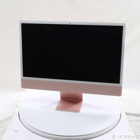 〔中古〕Apple(アップル) iMac 24-inch Mid-2021 MGPN3J／A Apple M1 8コアCPU_8コアGPU 8GB SSD512GB ピンク 〔26.3 Tahoe〕〔258-ud〕