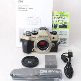☆新品級・ショット数399☆ OM SYSTEM オリンパス OM-5 Mark II ボディ サンドベージュ #4556