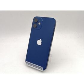 【中古】Apple au 【SIMロック解除済み】 iPhone 12 mini 64GB ブルー MGAP3J/A【なんば】保証期間１ヶ月【ランクC】
