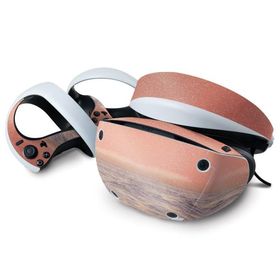 MightySkins グリッタースキン Sony Playstation VR2 用「Red Horizon」高光沢ラメ仕上げビニールデカールラ