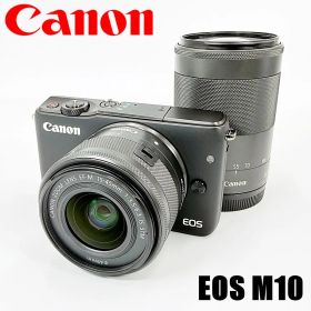 キヤノン CANON EOS M10 ダブルズームキット ブラック ミラーレス カメラ 中古