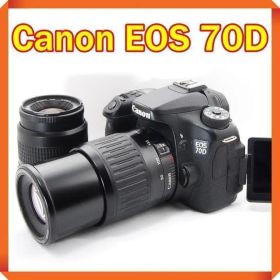 Canon EOS 70D 一眼レフカメラ スマホ転送 ダブルレンズセット