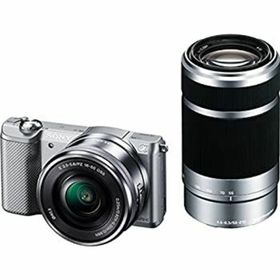 SONY ミラーレス一眼 α5000 ダブルズームレンズキット シルバー ILCE-5000Y-S(ミラーレス一眼)