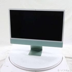 〔中古〕Apple(アップル) iMac 24-inch Late-2023 MQRP3J／A Apple M3 8コアCPU_10コアGPU 8GB SSD512GB グリーン 〔26.3 Tahoe〕〔258-ud〕