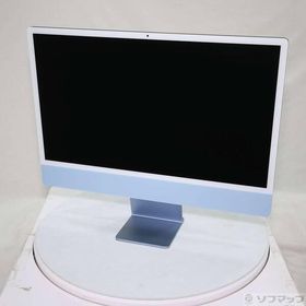 〔中古〕Apple(アップル) 〔展示品〕 iMac 24-inch Late-2023 MQRQ3J／A Apple M3 8コアCPU_10コアGPU 8GB SSD256GB ブルー 〔26.3 Tahoe〕〔258-ud〕