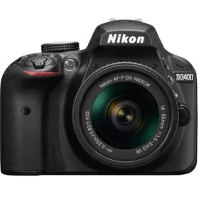 【中古】 Nikon デジタル一眼レフカメラ D3400 AF-P 18-55 VR レンズキット ブラック D3400LKBK
