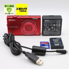 【極上品】 Nikon COOLPIX S6200 レッド デジタルカメラ #07203139