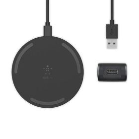 【新品】 Belkin ワイヤレス充電器 充電パッド 15W Qi 認証 AirPods / AirPods Pro / iPhone 15 / 14 / 13 / 12 / SE / 11 / XR 対応 micro-USBケーブル、ACアダプター付き 1