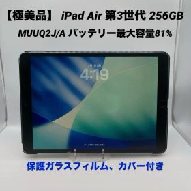 【極美品】 iPad Air 第3世代 256GB MUUQ2J/A 81%