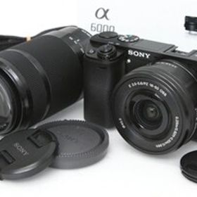【全額返金保証】美品｜ソニー α6000 ILCE-6000Y ダブルズームレンズキット [ブラック]（センサー清掃済み） CA01-R4862-3W4
