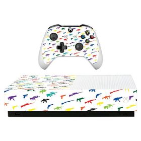MightySkins Skin for Microsoft Xbox One S All-Digital Edition - Fun Guns | 保護性、耐久性、ユニークなビニールデカールラップカバー | 簡単に貼り付け、取