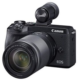【中古】Canon ミラーレス一眼カメラ EOS M6 Mark II EF-M18-150 IS STM レンズ EVFキット ブラック EOSM6MK2BK-18150ISEVFK(ミラーレス一眼)