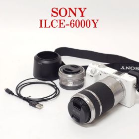 【美品】SONY ILCE-6000Y デジタル一眼カメラ ダブルレンズキット
