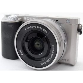ソニー ミラーレス SONY α6000 レンズキット シルバー 中古 Wi-Fi搭載 新品SDカード付き 届いてすぐに使える スマホに送れる 動画撮影 付属品充実 美品 長期保証