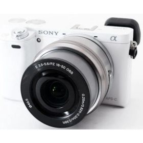 ソニー ミラーレス SONY α6000 レンズキット ホワイト 中古 Wi-Fi搭載 新品SDカード付き 届いてすぐに使える スマホに送れる 動画撮影 長期保証