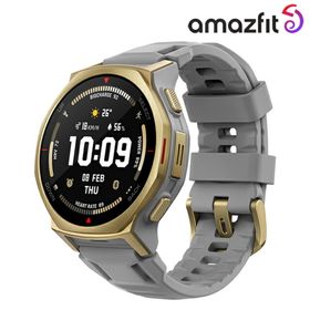 アマズフィット(Amazfit)の【新品】アマズフィット Amazfit 腕時計 ユニセックス SP170079-C243 T-Rex 3 Pro 44mm 充電式クォーツ ブラックxアークティックゴールド デジタル表示(腕時計)