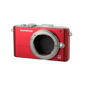 OLYMPUS ミラーレス一眼 PEN Lite E-PL3 ボディ レッド E-PL3 BODY RED(中古品)