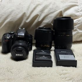 【S数2万枚】Nikon D3300 ダブルズームキット2 +追加レンズセット