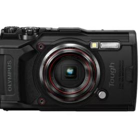 【中古】（新古品） OM SYSTEM/オリンパス OLYMPUS デジタルカメラ Tough TG-6 ブラック 1200万画素CMOS F2.0 15m 防水 100kgf耐荷重 GPS 内蔵Wi-Fi TG-6BLK