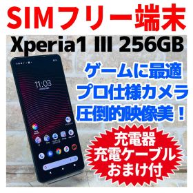 SIMフリー Xperia 1 Ⅲ 256GB フロストブラック 電池良好