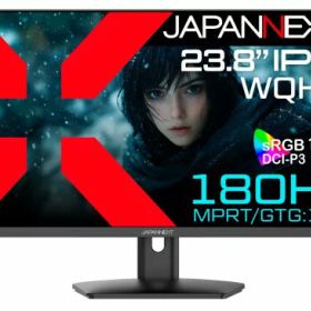 JAPANNEXT 23.8インチ IPSパネル 180Hz WQHD(2560x1440)解像度 ゲーミングモニター JN-IPS238G180Q HDMI DP HDR 1ms(GTG/MPRT) sRGB 100% PS5 120Hz