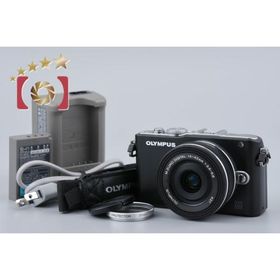 【中古】OLYMPUS オリンパス PEN Lite E-PL3 ブラック + M.ZUIKO DIGITAL ED 14-42mm f/3.5-5.6 EZ シャッター回数僅少