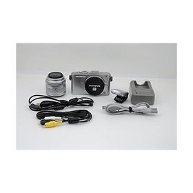 OLYMPUS マイクロ一眼 PEN Lite E-PL3 レンズキット シルバー E-PL3 LKIT S(中古品)