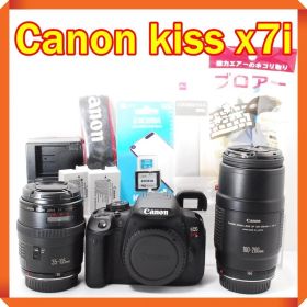 Canon EOS kiss x7i 一眼レフカメラ スマホ転送 ダブルレンズ