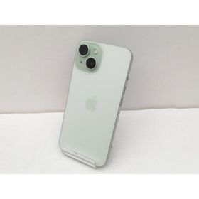 【中古】Apple docomo 【SIMフリー】 iPhone 15 128GB グリーン MTMM3J/A【仙台イービーンズ】保証期間１ヶ月【ランクC】