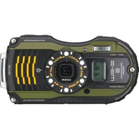 PENTAX 防水デジタルカメラ PENTAX WG-3GPS グリーン 1cmマクロ マクロスタンド付属 電子コンパス サブLCD Qi規