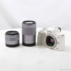 ソフマップ 〔中古品〕 EOS Kiss M ホワイト ダブルズームキット【368】