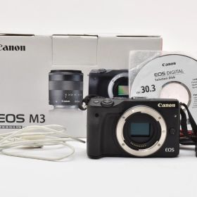 光学極上 Canon キャノン EOS M3 ボディ 黒 ブラック ミラーレス一眼カメラ 箱あり #4173-20