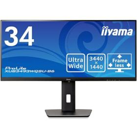 iiyama XUB3493WQSU-B6 34型ワイド液晶デイスプレイ ProLite XUB3493WQSU-B6(3440×1440/HDMI、DisplayPort/ブラック/スピーカ:あり/IPS方式/昇降)
