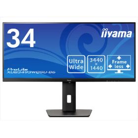iiyama 34型 IPS方式 UWQHD ウルトラワイド液晶ディスプレイ ブラック XUB3493WQSU-B6 [XUB3493WQSUB6]【RNH】
