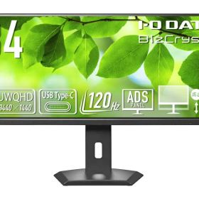 【送料無料】IODATA LCD-CWQ341SDB-F ワイド液晶ディスプレイ 34型/ 3440×1440/ HDMI、DisplayPort、USB Type-C/ ブラック/ スピーカー：なし/ アスペクト比21：9の超ワイドモデル/ 「5年保証」UWQHD＆65W給電【在庫目安:僅少】