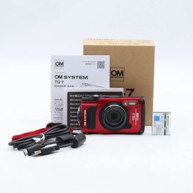 OM SYSTEM Tough TG-7 レッド｜防水・耐衝撃 タフコンパクトデジタルカメラ｜水中／アウトドア撮影対応 高画質モデル【中古】