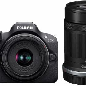 Canon ミラーレス一眼カメラ EOS R100 ダブルズームキット(RF-S18-45+RF-S55-210) ブラック/APS-C/約356g EOSR100-WZK