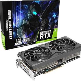 【中古】【未使用】玄人志向 NVIDIA GeForce RTX3070搭載 グラフィックボード GDDR6 8GB GALAKURO GAMINGシリーズ GG-RTX3070-E8GB/OC/DF2