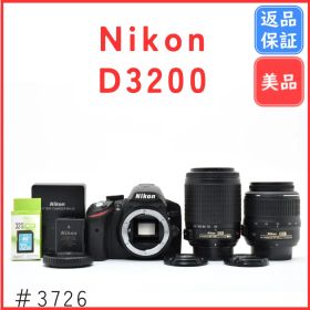 【美品】ニコン Nikon D3200 ダブルズームキット※ショット数2635回