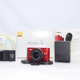 Nikon 1 J1 レンズキット レッド 予備電池2個付 ニコンワン ジェイワン ミラーレス一眼カメラ