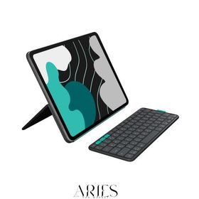 ロジクール Flip Folio iPad Pro 13インチ M5 / M4 ＆ iPad Air 13インチ M3 / M2 用 Flip Folio iK1385GRA ワイヤレス キーボード付きケ