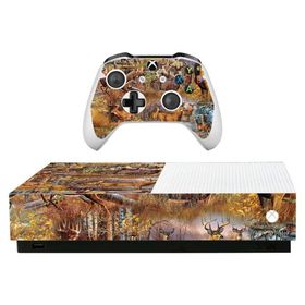 MightySkins Xbox One S オールデジタル版 用ビニールスキン「Deer Pattern」保護デカールラップ 着脱簡単