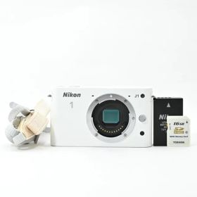 ＜良品＞ Nikon ニコン Nikon 1 J1 ボディ ホワイト｜コンパクトミラーレス一眼｜高速AF＆軽量設計｜初心者・サブ機にも最適 16GBメモリーカード付属