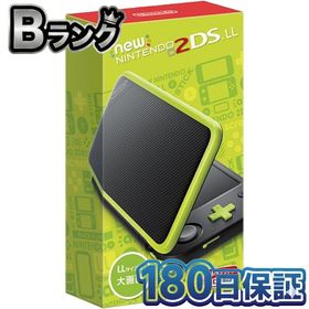 【整備済み品】 Nintendo Newニンテンドー2DS LL ブラック×ライム 任天堂 3DSソフト対応 180日保証