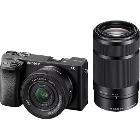 SONY(ソニー) ミラーレス一眼カメラ α6400 ダブルズームレンズキット(同梱レンズ:SELP16502+SEL55210) ブラック ILCE-6400X BQ レンズ交換式 APS-C 6400X Black