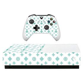 MightySkins Xbox One S オールデジタル版 用ビニールスキン「Teal Designer」保護デカールラップ 着脱簡単