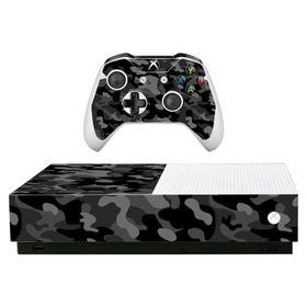 MightySkins Xbox One S オールデジタル版 用ビニールスキン「Black Camo」保護デカールラップ 着脱簡単