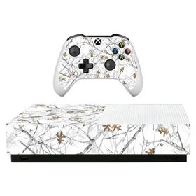 MightySkins Xbox One S オールデジタル版 用ビニールスキン「Conceal Snow」保護デカールラップ 着脱簡単
