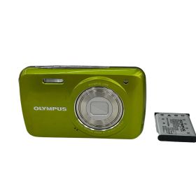 186000 現状品 OLYMPUS オリンパス デジタルカメラ 14MEGA PIXEL グリーン×ブラウン VH-210